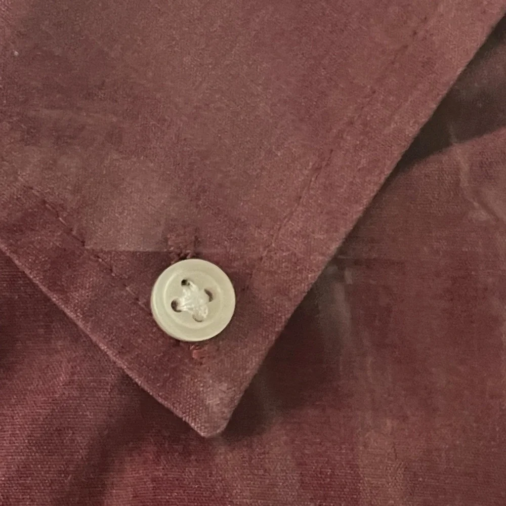 Banana Republic Men’s Button Up Shirt Slim fit Size L Maroon Front Pocket